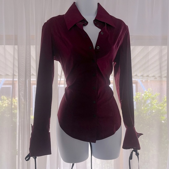 Lip Service Tops - Lip Service M Button Up Lace Up back Blouse